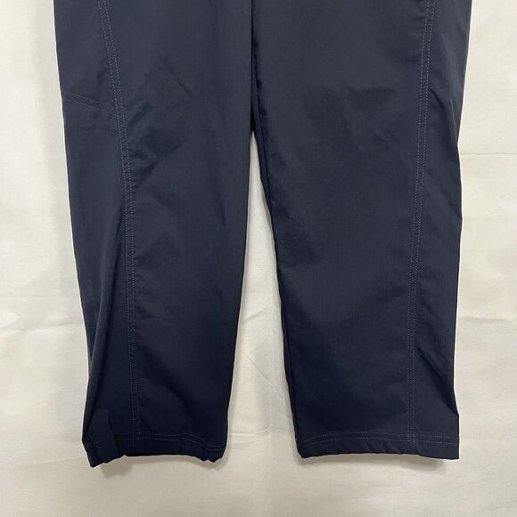 Title Nine Womens Navy Color Performance Stretch Crop Pants Size 10 - Picture 3 of 14